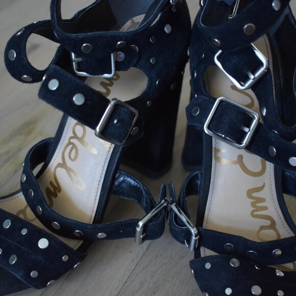 Sam Edelman York Suede Strappy Studded Sandals - Picture 10 of 11